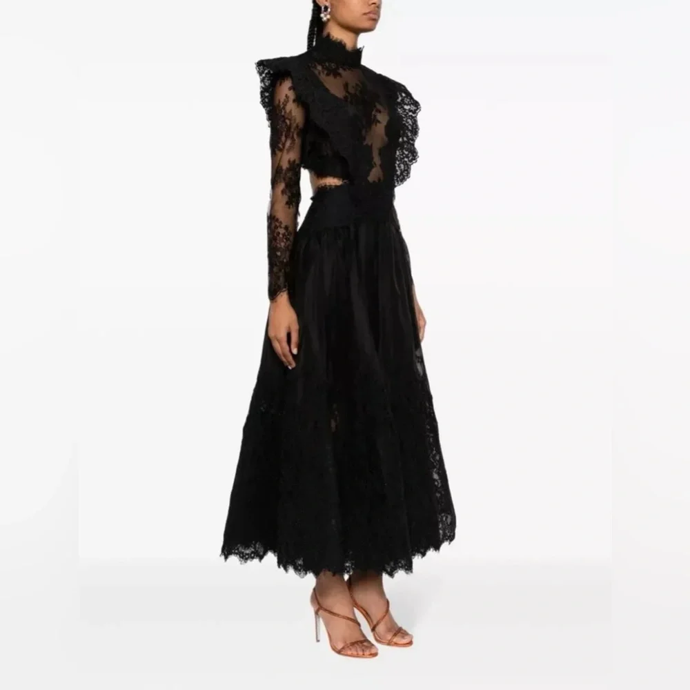 Zimmermann Runway Sensory Lace Linen and Silk Gown - Picture 5 of 16